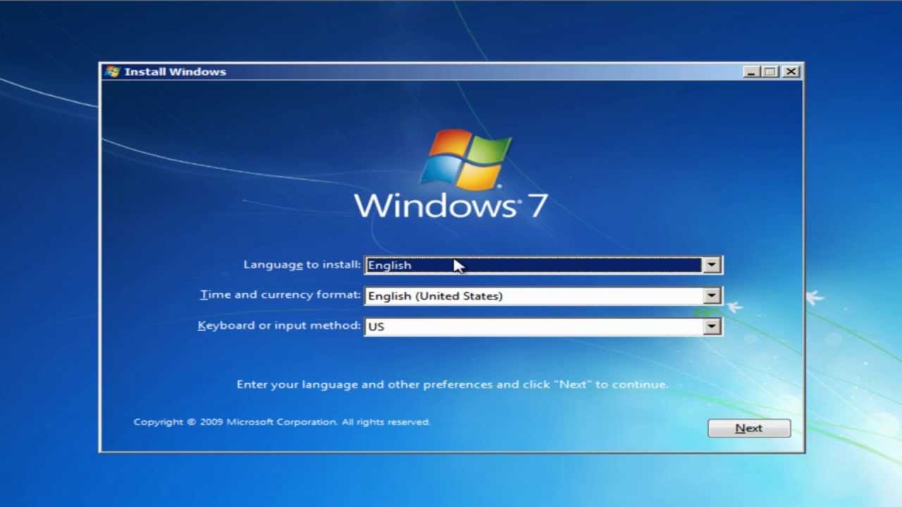 Free Install Of Windows 7