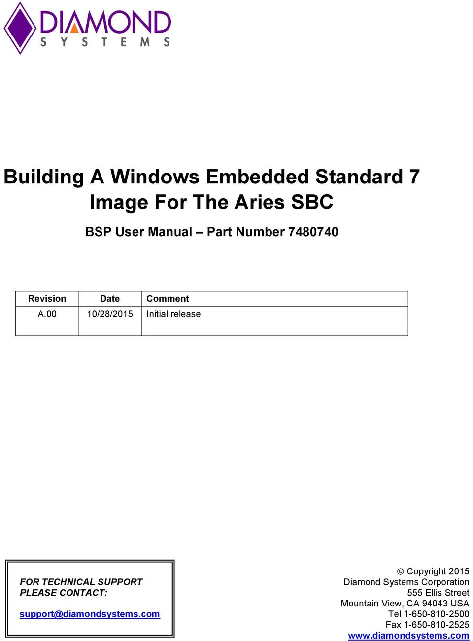 Windows Embedded Standard 7 Support